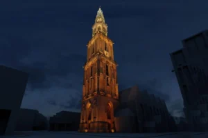 De Groninger Martinitoren straalt met duurzame verlichting