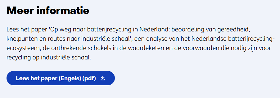 Batterijrecycling toekomst