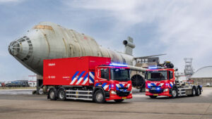 Brandweer Luchthaven Schiphol: elektrificatie met twee elektrische Scania 23P bakwagens